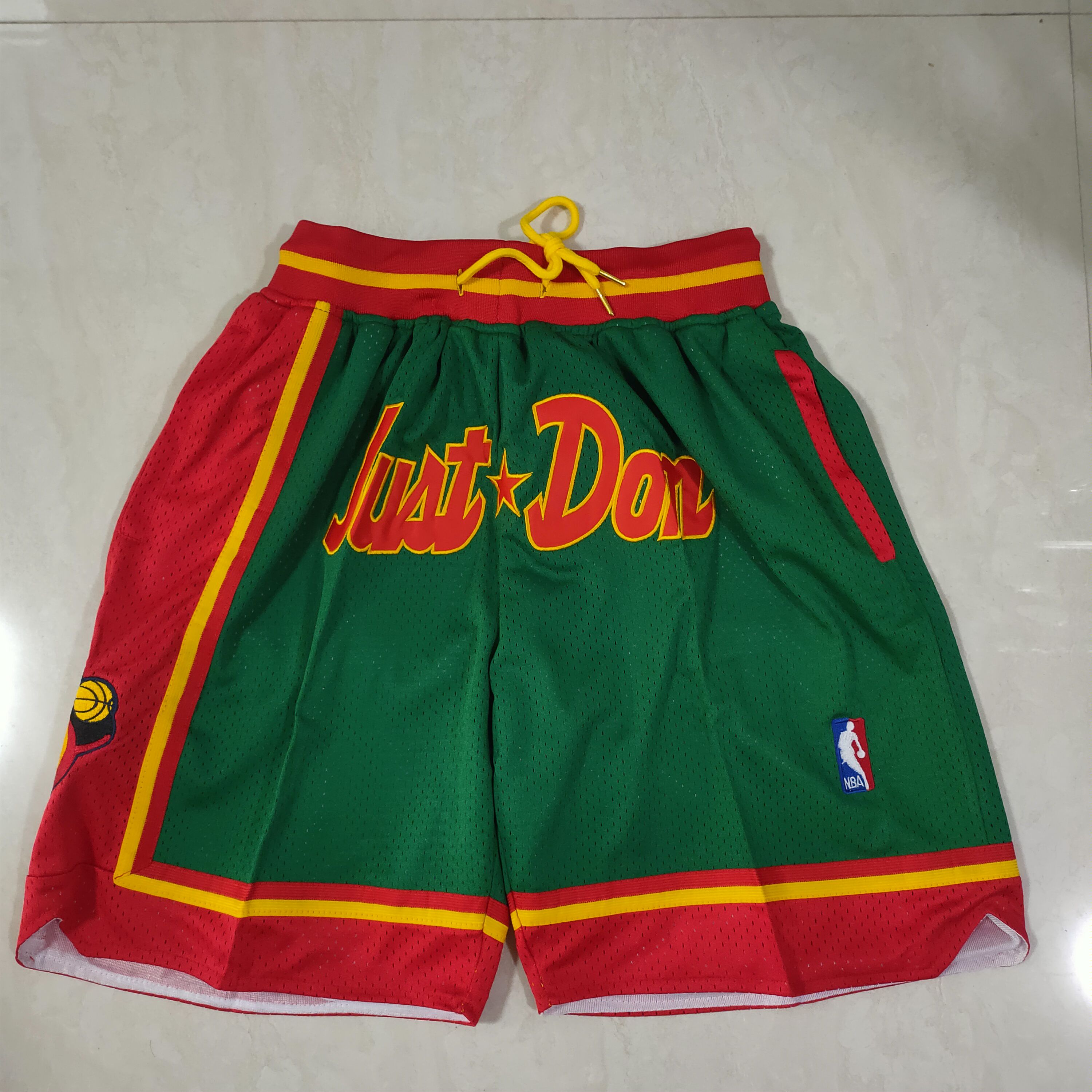 Men 2021 Supersonic speed Green Shorts 1->more jerseys->NBA Jersey